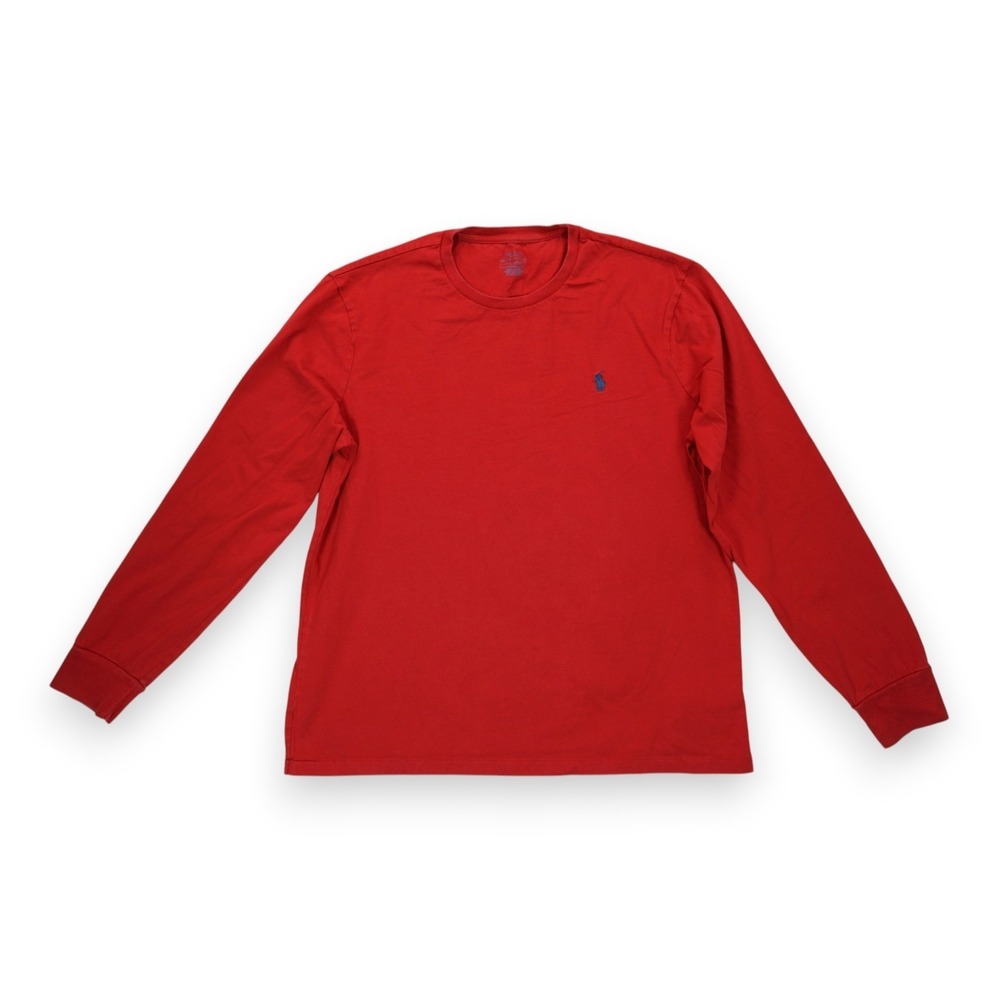 Polo Ralph Lauren Mens Long Sleeve Red Shirt Slim Fit Large